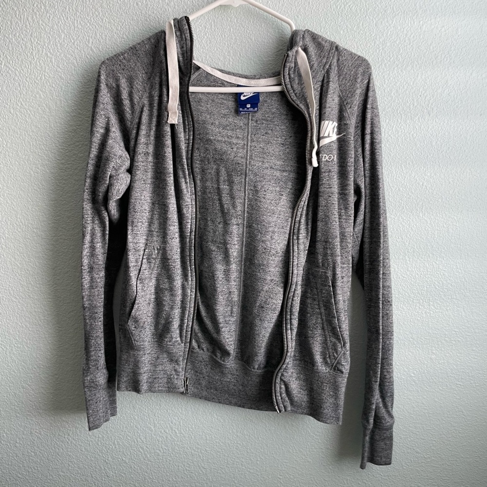 XS thin gray nike zip up!